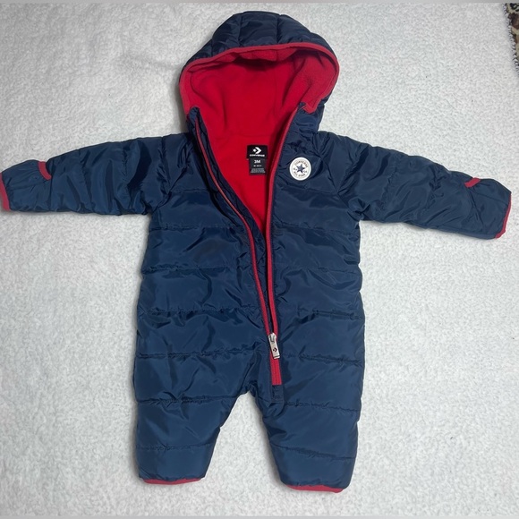 Converse Other - CONVERSE ALL STAR Baby 3 months oneSnow Blue Zipper Piecesamcar 37 suit